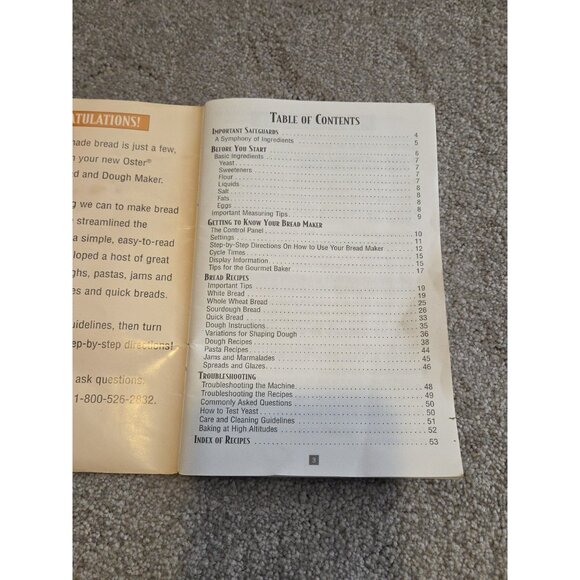 Sunbeam Oster 5826 Bread Maker Pan and Paddle and Book "Parts" - Picture 10 of 11